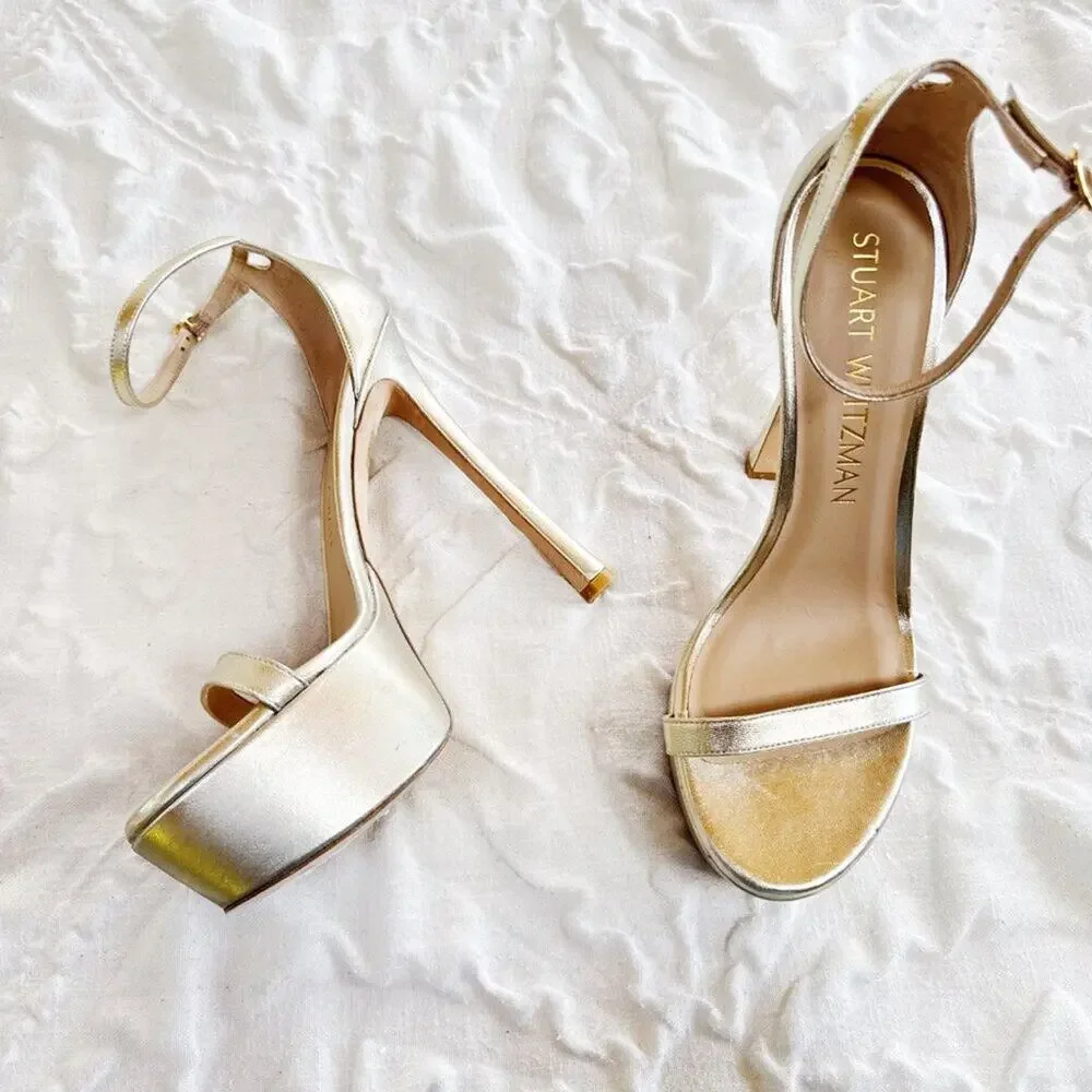 Stuart Weitzman Nudistcurve Hollywood Sandal Size 11